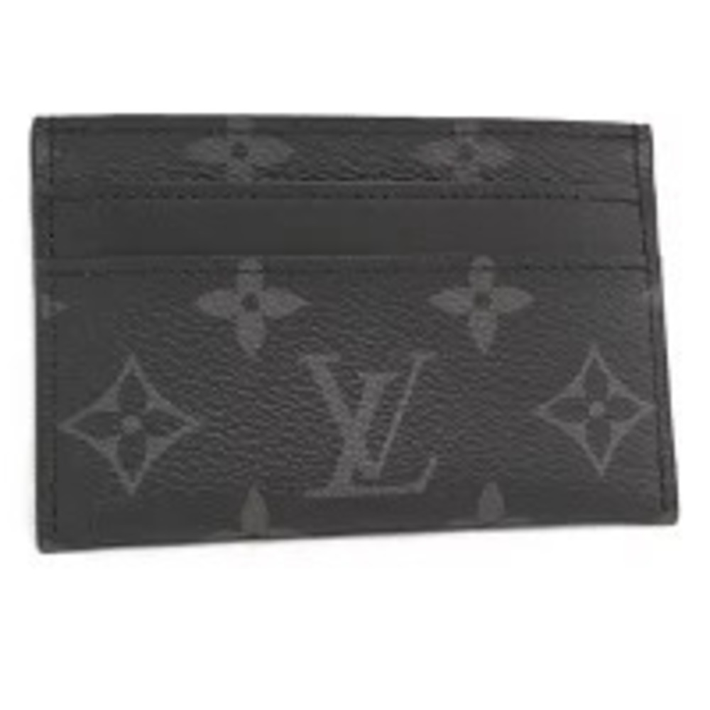 LOUIS VUITTON Portecarte Double Card Case Wallet Monogram Eclipse Black